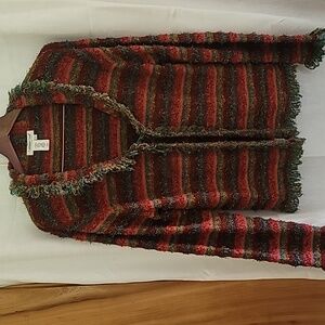 A colorful striped jacket,  size L